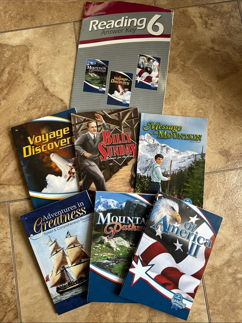 Title: Abeka Grade 6 Reading Program Set - Readers & Answer Key - Gently Used - Picture 1 of 1